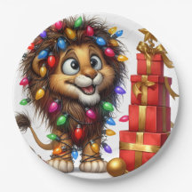 Christmas Lion Plates