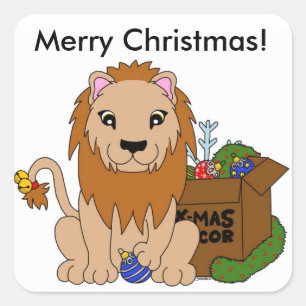 Christmas Lion Stickers