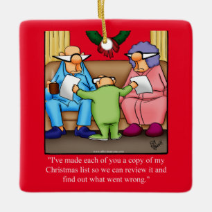 Christmas List Humor Ornament
