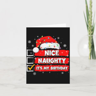 Christmas List Santa Claus Nice Naughty It's My Bi Card