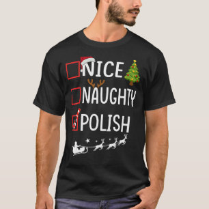 Christmas List Xmas Santa Claus Shirts, Nice Naugh T-Shirt