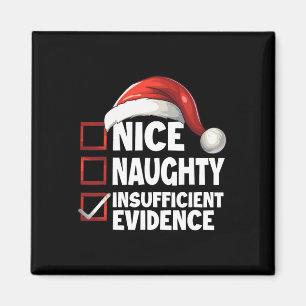 Christmas List Xmas Santa Nice Naughty Insufficien Magnet