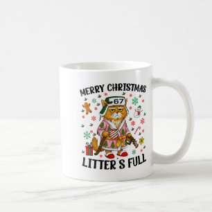 Christmas Litter’s Full 67 Xmas Funny Kitty Gift C Coffee Mug