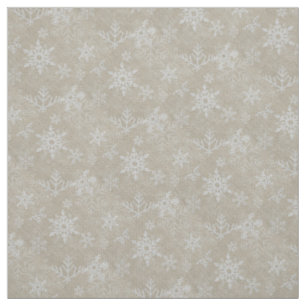 Christmas Little Snowflakes Collage Fabric