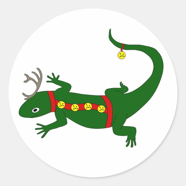 Christmas Lizard Stickers (Front)