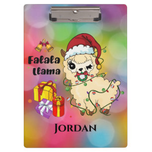 Christmas Llama Clipboard