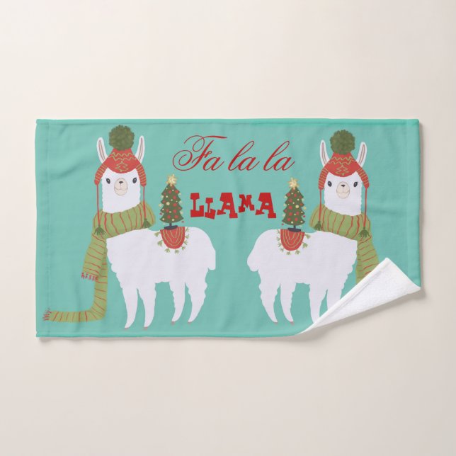 Christmas Llama Fa La La Hand Towel (Hand Towel)