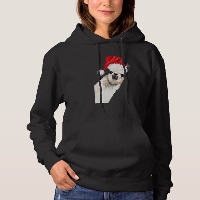 Christmas Llama  Fa La Llama Cute  For Women Kids Hoodie (Front)