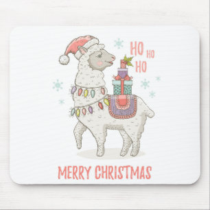 Christmas Llama Mouse Pad