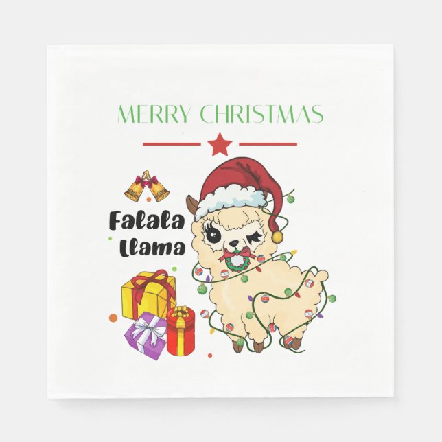 Christmas Llama Napkin (Front)