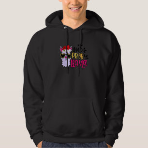 Christmas Llama No Prob Llama Santa Hat Holiday Hoodie