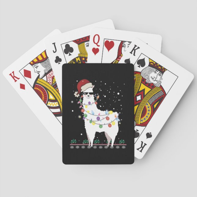 Christmas Llama Playing Cards (Back)