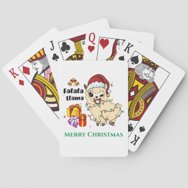 Christmas Llama Playing Cards (Back)