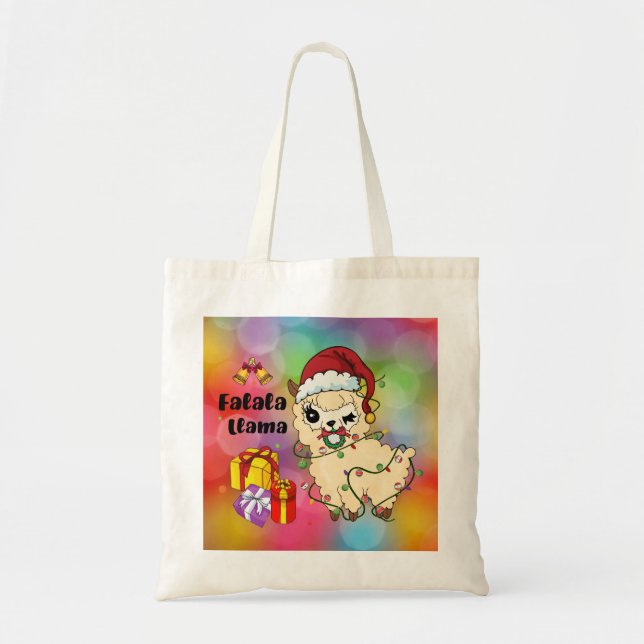 Christmas Llama Tote Bag (Front)