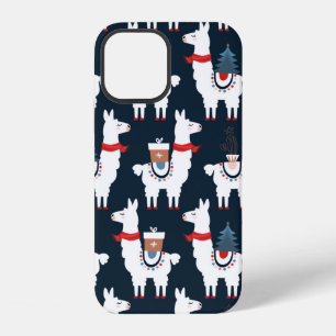 Christmas llamas seamless pattern iPhone 12 case