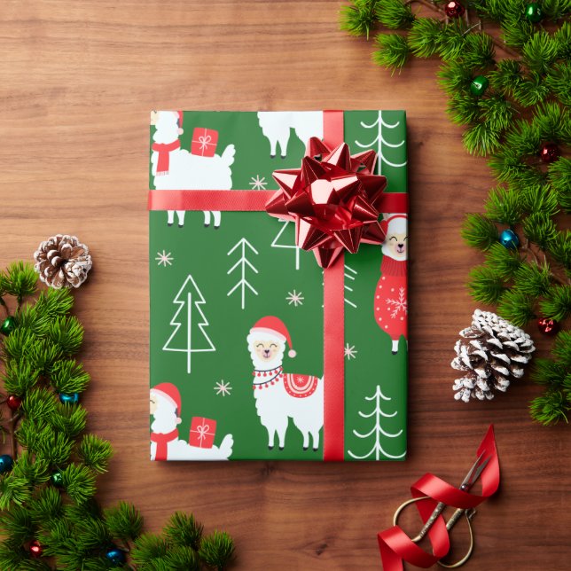 Christmas llama's wrapping paper (Holiday Gift)