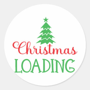 Christmas loading  classic round sticker