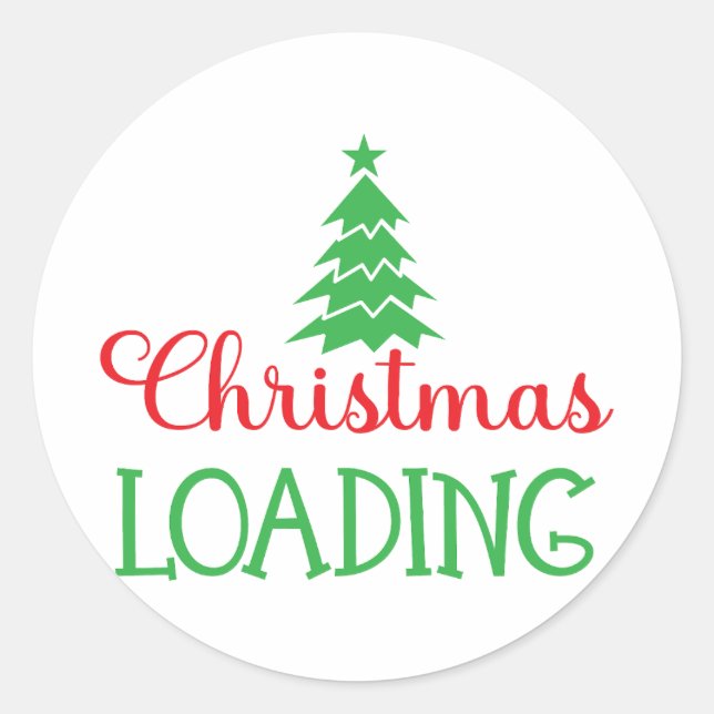 Christmas loading  classic round sticker (Front)