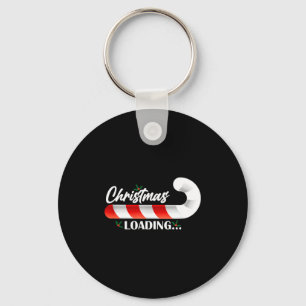 Christmas Loading Fir Tree Candy Cane Key Ring