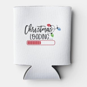Christmas Loading Xmas Lights Can Cooler