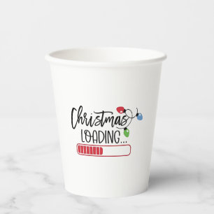 Christmas Loading Xmas Lights Paper Cups