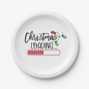 Christmas Loading Xmas Lights  Paper Plate