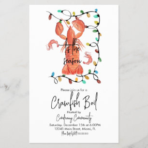 Christmas Lobster Crawfish Crustacean Flyer 