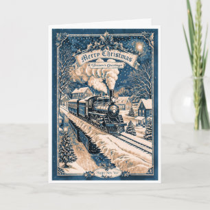 Christmas Locomotive Card