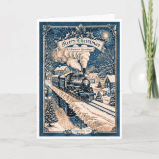 Christmas Locomotive  Card