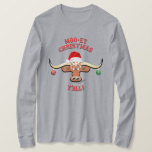Christmas Longhorn Steer T-Shirt