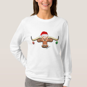 Christmas Longhorn Steer T-Shirt