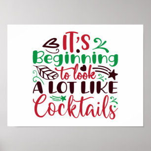 Christmas look like cocktails poster