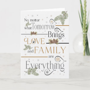 Christmas Love and Family Are Everything Pines Holiday Card
