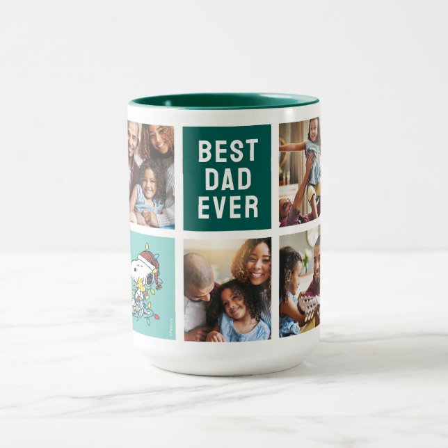 Christmas Love and Lights - Dad Photo Collage Mug (Center)