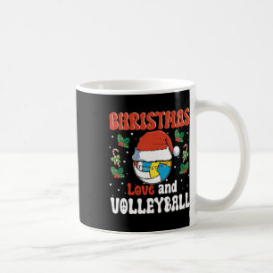 Christmas Love And Volleyball Santa Sports Design Coffee Mug