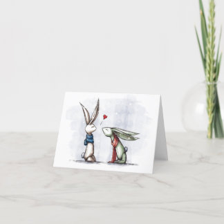Christmas Love Bunnies Holiday Card