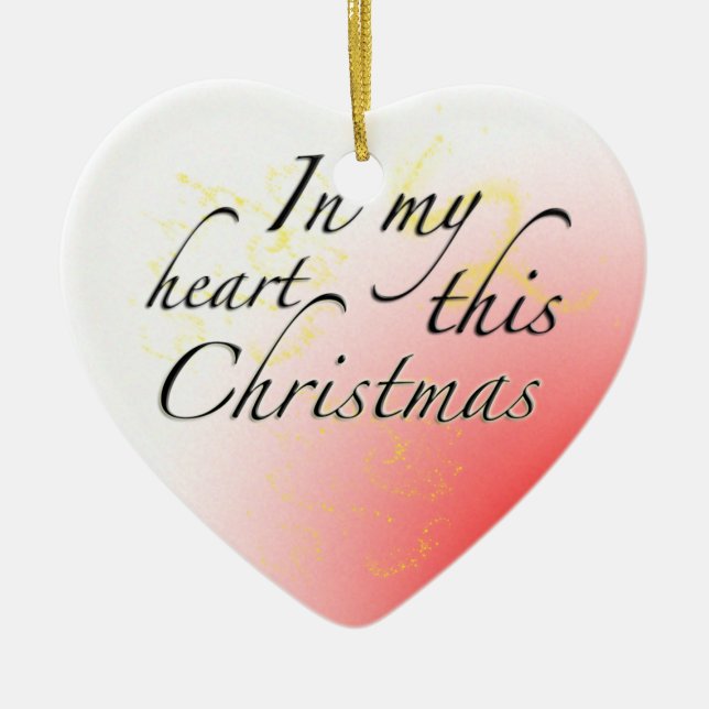 Christmas Love Ceramic Ornament (Front)