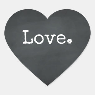 Christmas Love Chalkboard Heart Sticker