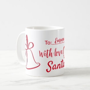 Christmas Love From Santa Christmas Bell Coffee Mug