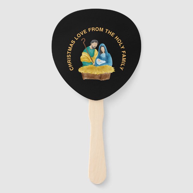 CHRISTMAS LOVE FROM THE HOLY FAMILY HAND FAN (Back)