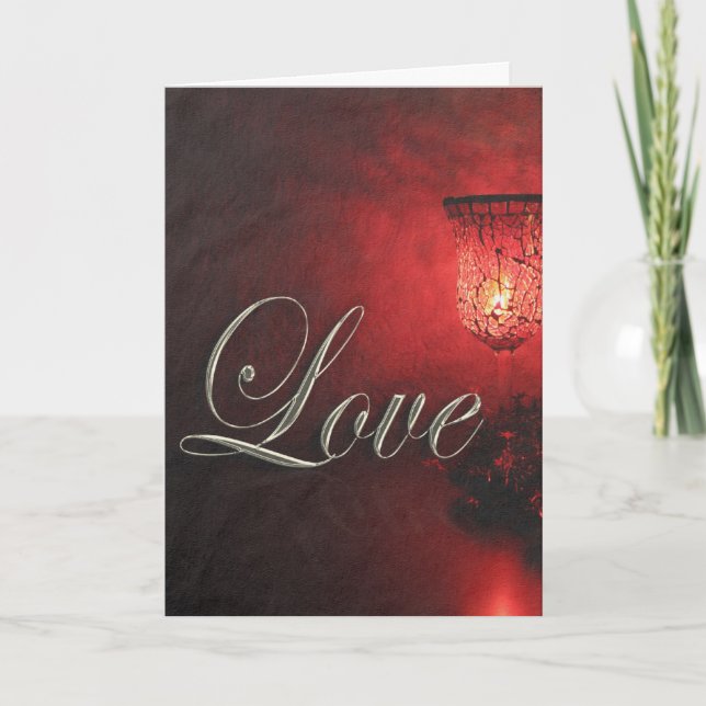 Christmas Love Holidays Candlelight Soft Glow Xmas Holiday Card (Front)