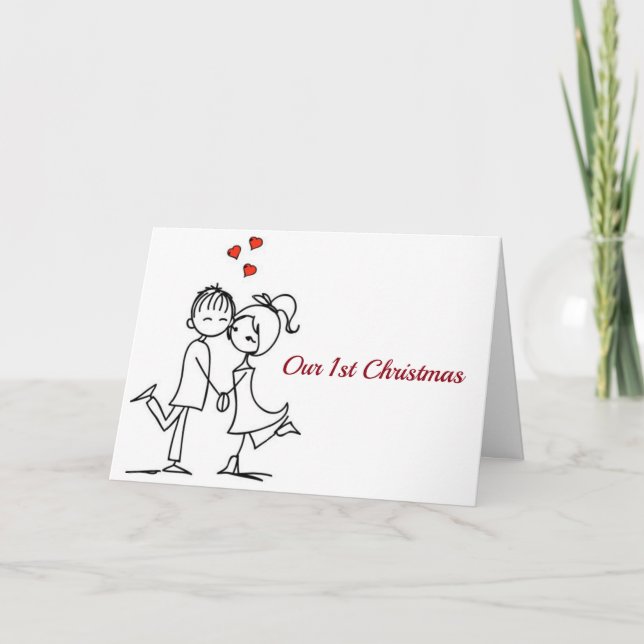 ***CHRISTMAS LOVE*** OUR 1st CHRISTMAS Holiday Card (Front)