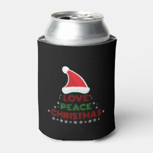 Christmas - Love, Peace, Christmas - Christmas Can Cooler
