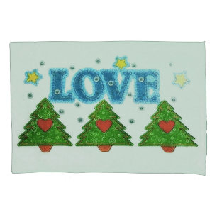 Christmas LOVE Pillowcases, Standard Size Pillowcase