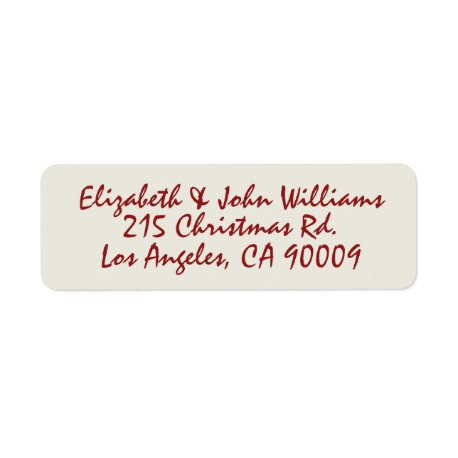 Christmas Love Return Address Label (Front)