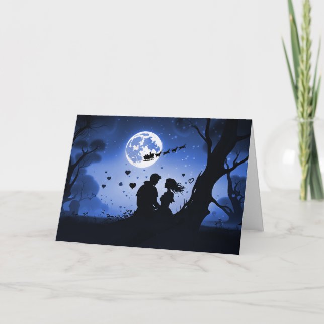 Christmas Love Romance Magic of Christmas Couple Card (Front)