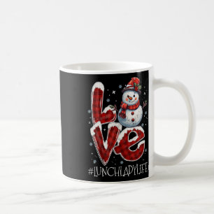 Christmas Love Snowman Lunch Lady Life Fun Xmas Co Coffee Mug