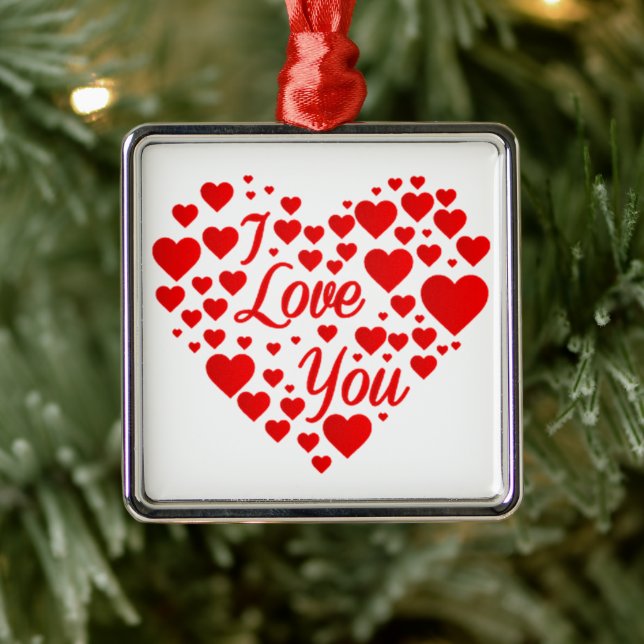 "CHRISTMAS LOVE WITH HEART** VALENTINE ORNAMENT (Tree)