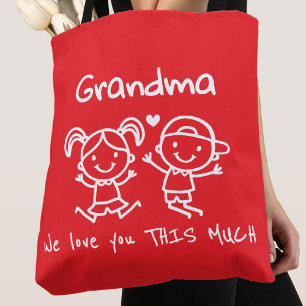 Christmas Love You Grandma Fun Graphic Gift Tote Bag