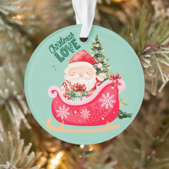 Christmas Lover | Santa Sleigh Holiday Magic Ornament (Tree)